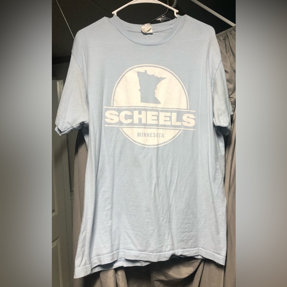 Unisex Baby Blue Scheels T-Shirt Size L -Worn a couple times.